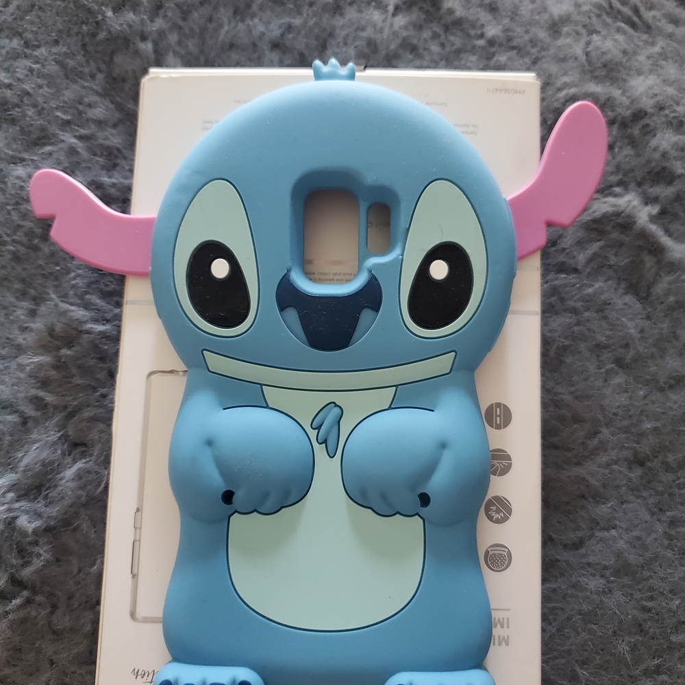 Blue Cartoon Stitch Silicone Phone Case - Cute Protective Cover
